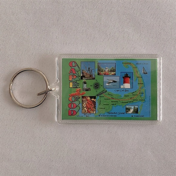 Vintage Accessories - ⭐️ Vintage Map Of Cape Cod Keychain Acrylic Multicolored